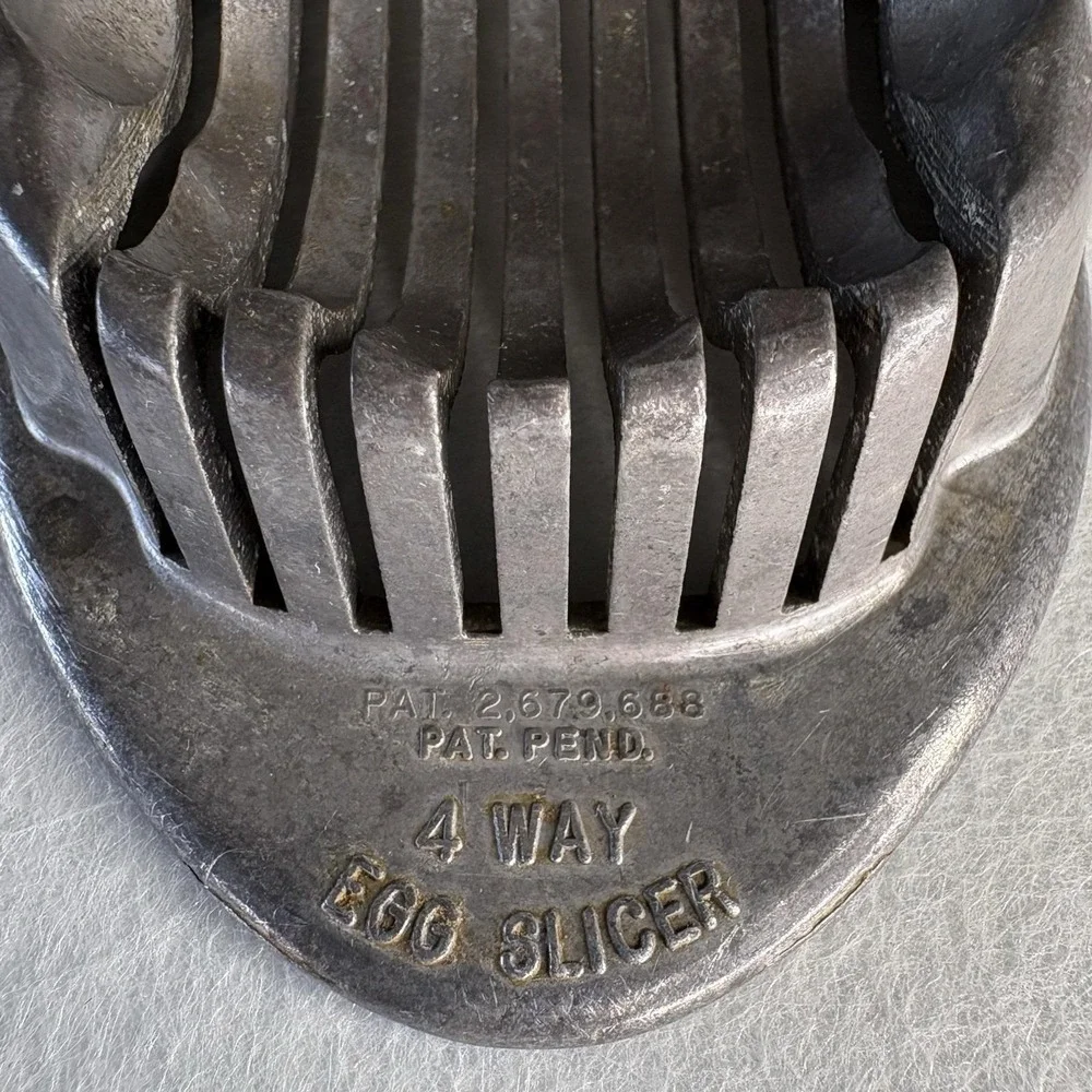 Vintage Presto 4-Way Egg Slicer Cutter Metal Aluminum 1950s Kitchen Tool USA